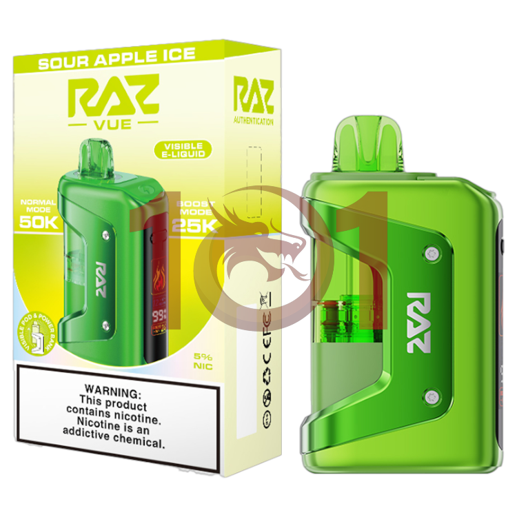 RAZ VUE 50000 KIT 5% - SOUR APPLE ICE