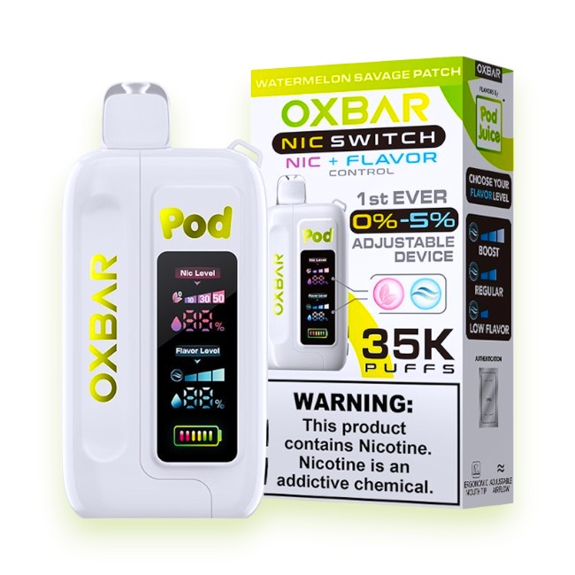 OXBAR 35000 NIC+FLAVOR CONTROL 5% - WATERMELON SAVAGE PATCH