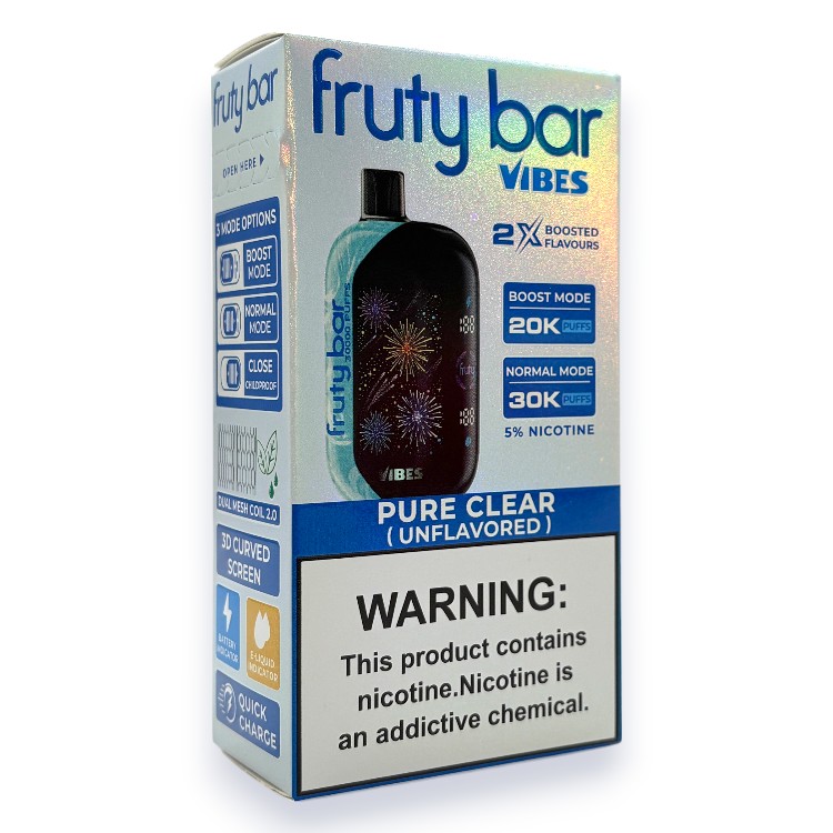FRUTY BAR VIBES 30000 5% - PURE CLEAR (UNFLAVORED)