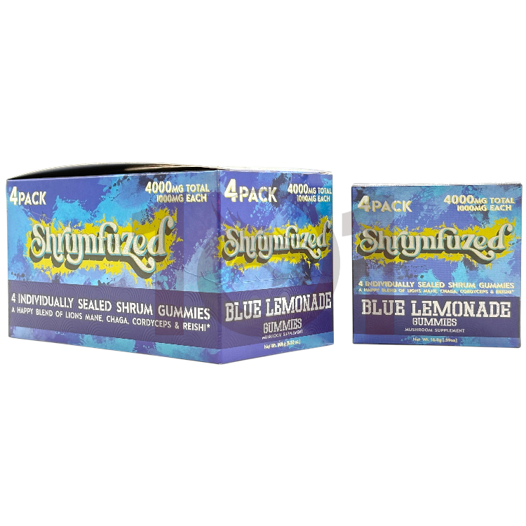 SHRUMFUZED MUSHROOM GUMMY 1000MG 4CT PK - BLUE LEMONADE