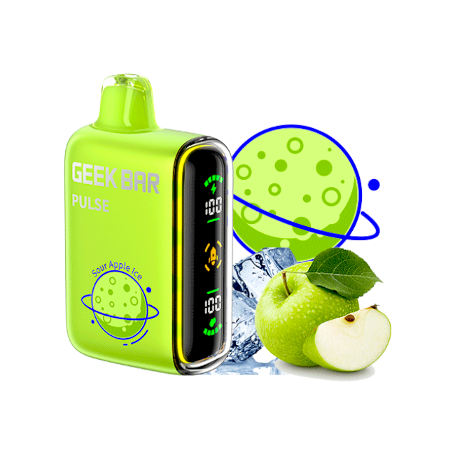 GEEK BAR PULSE 15000 5% - SOUR APPLE ICE