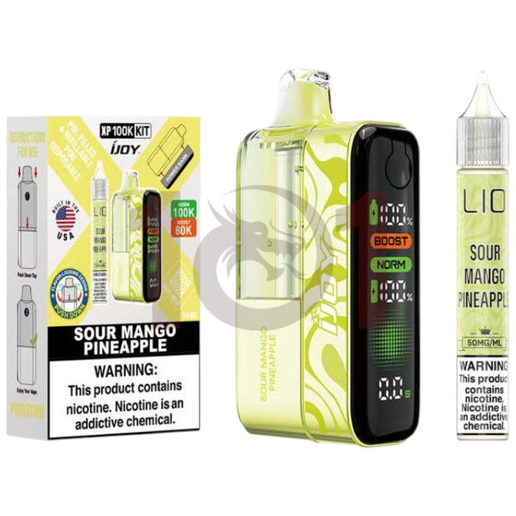 IJOY XP100K  (W/E-LIQUID BOTTLE) POD DEVICE 5% - SOUR MANGO PINEAPPLE
