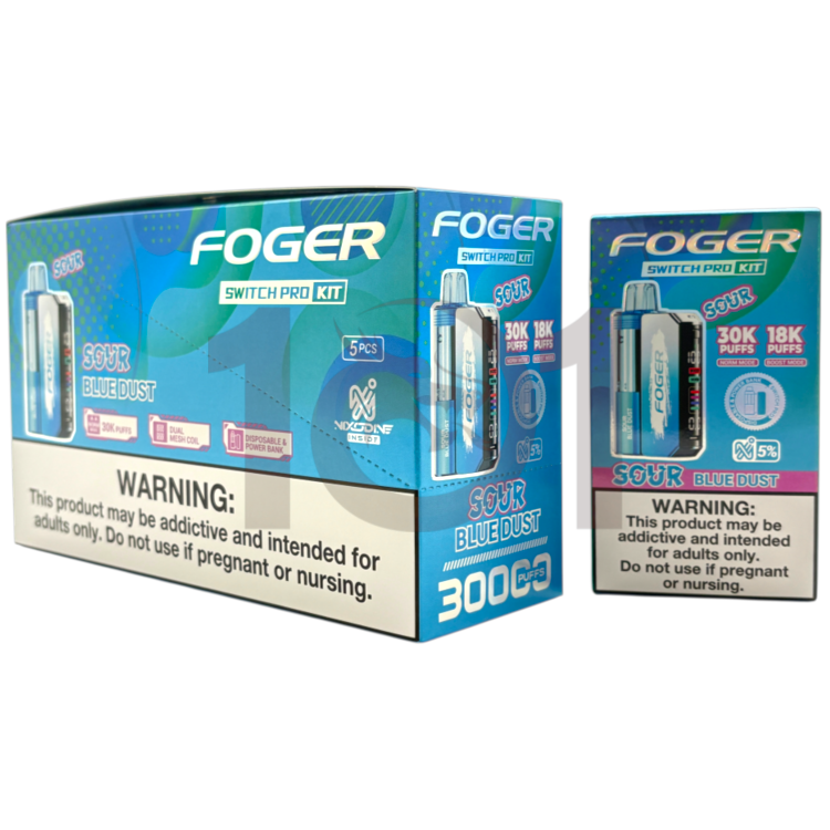 FOGER NIXODINE SWITCH PRO 30000 POD DEVICE 5% - SOUR BLUE DUST