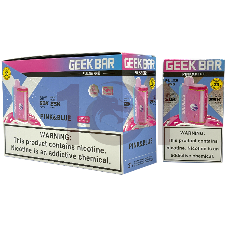 GEEK BAR PULSE X2 50000 5% - PINK & BLUE