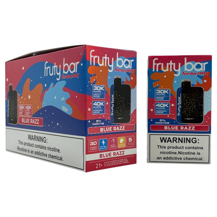 FRUTY BAR TURBO MAX 40000 5% - BLUE RAZZ