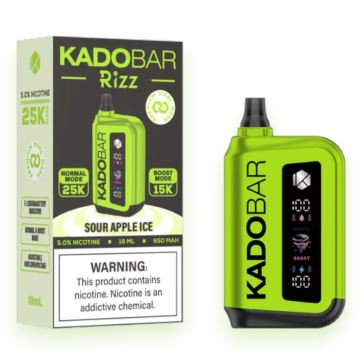 KADO BAR RIZZ 25000 5% - SOUR APPLE ICE