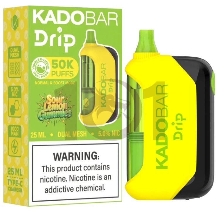 KADO BAR DRIP 50000 5% - SOUR LEMON GUMMIES