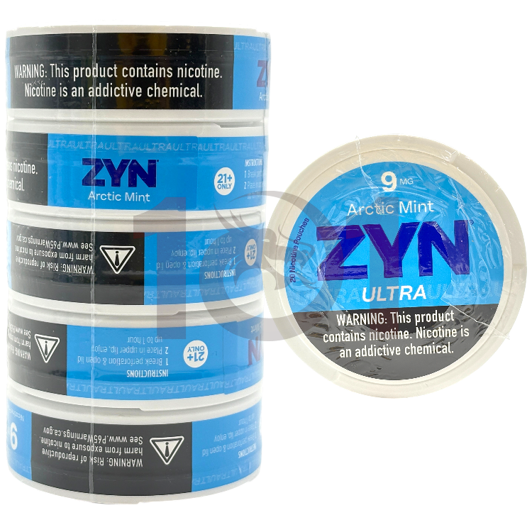 ZYN ULTRA NICOTINE POUCHES 9MG 20CT PK - ARCTIC MINT