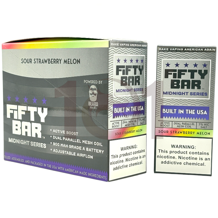 FIFTY BAR SALT NICOTINE 20000 5% MIDNIGHT SERIES - ORANGE MINT