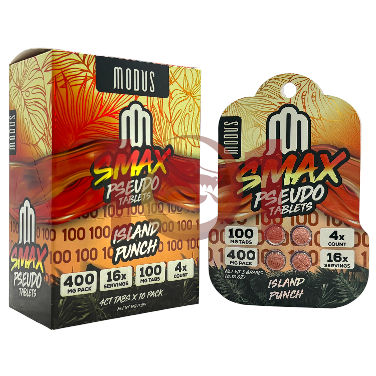 MODUS SMAX PSEUDOINDOXYL EXTRACT TABLET 100MG 4CT PK  - ISLAND PUNCH