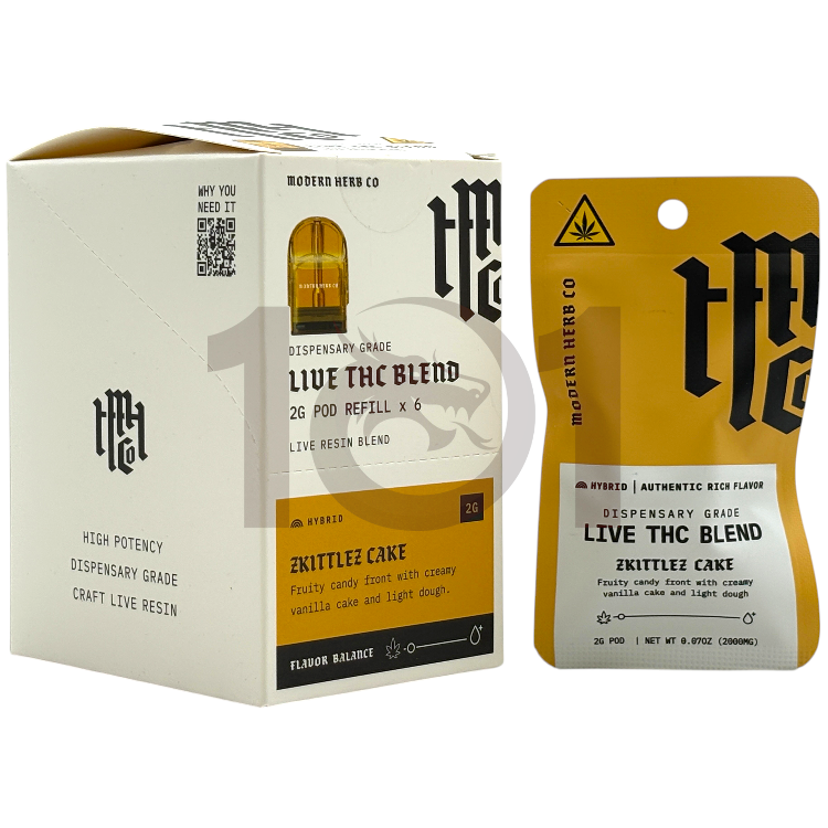 MODERN HERB CO LIVE THC BLEND 2GM POD - HYBRID ZKITTLEZ CAKE
