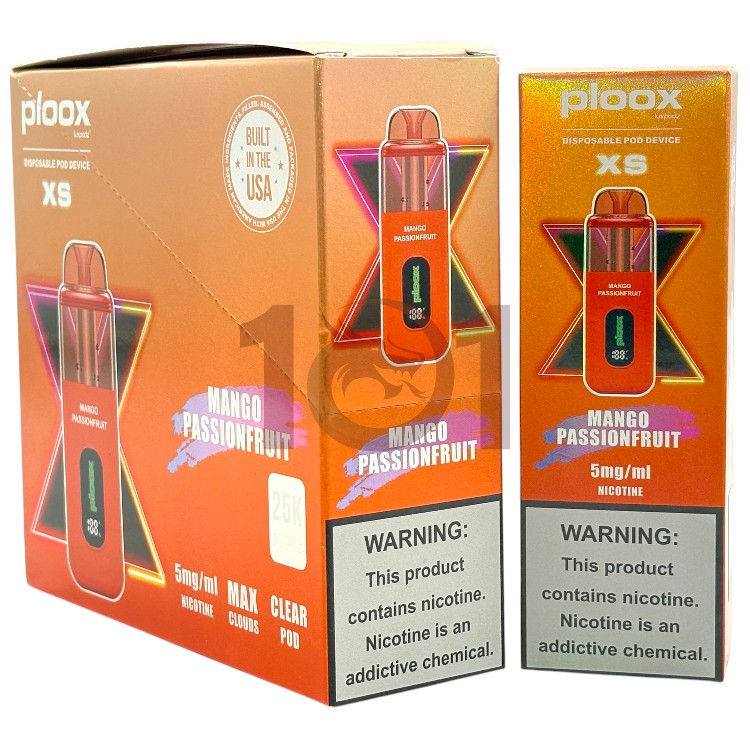 PLOOX 25000 0.5% 18ML HOOKAH POD XS - MANGO PASSIONFRUIT