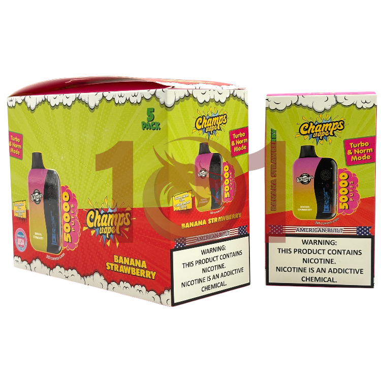 CHAMPS VAPE 50000 5% - BANANA STRAWBERRY