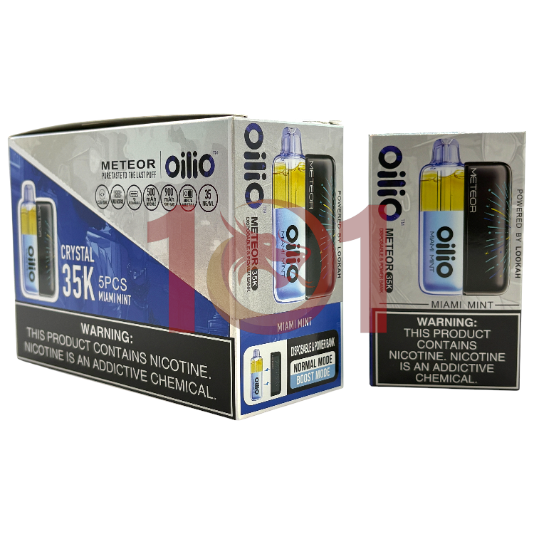 OILIO METEOR 35000 SALT NIC CRYSTAL KIT 3.5% - MIAMI MINT