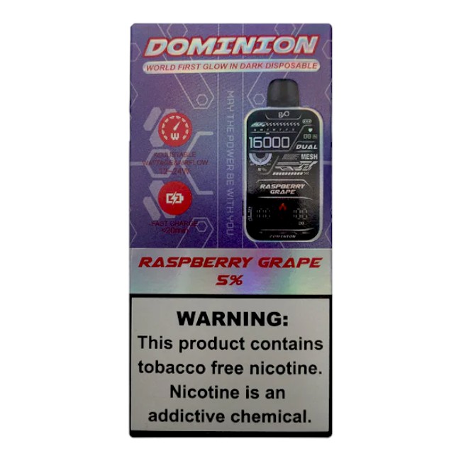 EVO DOMINION 16000 5% - RASPBERRY GRAPE