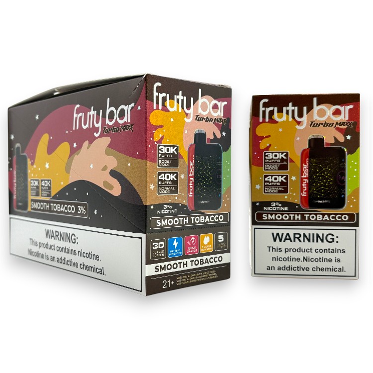 FRUTY BAR TURBO MAX 40000 3% - SMOOTH TOBACCO