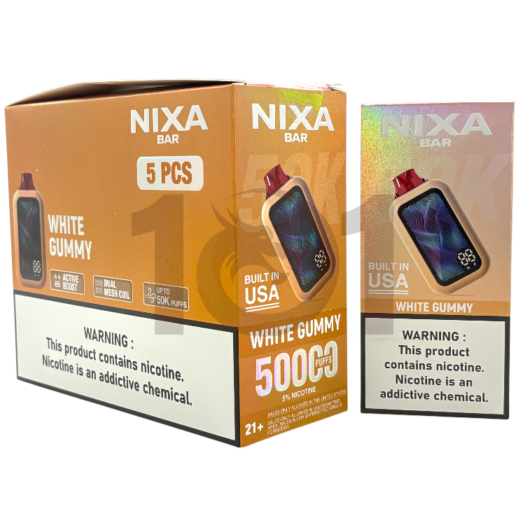 NIXA BAR 50000 5% - WHITE GUMMY