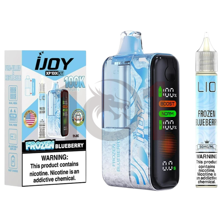 IJOY XP100K  (W/E-LIQUID BOTTLE) POD DEVICE 5% - FROZEN BLUEBERRY