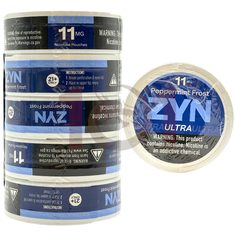 ZYN ULTRA NICOTINE POUCHES 11MG 20CT PK - PEPPERMINT FROST