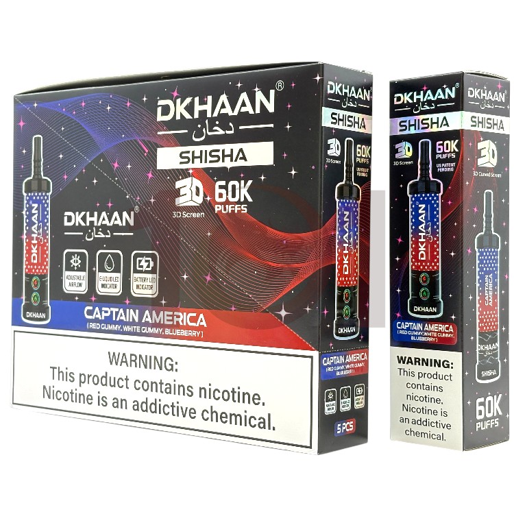 DKHAAN SHISHA 60000 0.5% - CAPTAIN AMERICA
