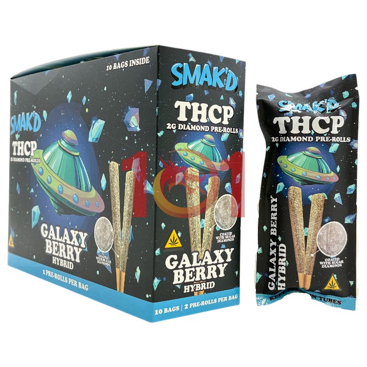 SMAK'D DIAMOND THCP 2GM CT 2CT PK  PREROLL HYBRID - GALAXY BERRY