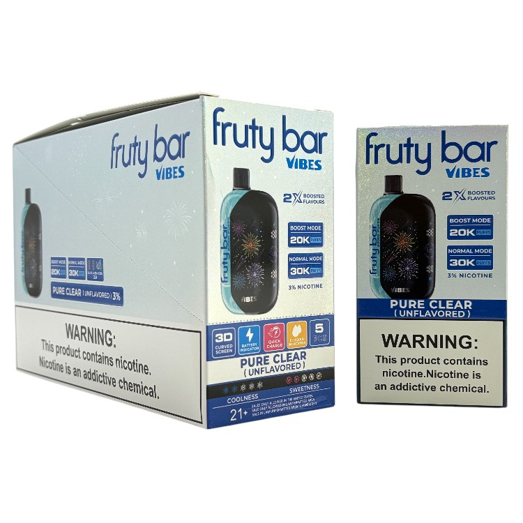 FRUTY BAR VIBES 30000 3% - PURE CLEAR (UNFLAVORED)
