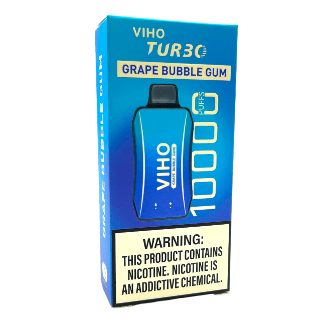 VIHO TURBO 10000 5% - GRAPE BUBBLE GUM