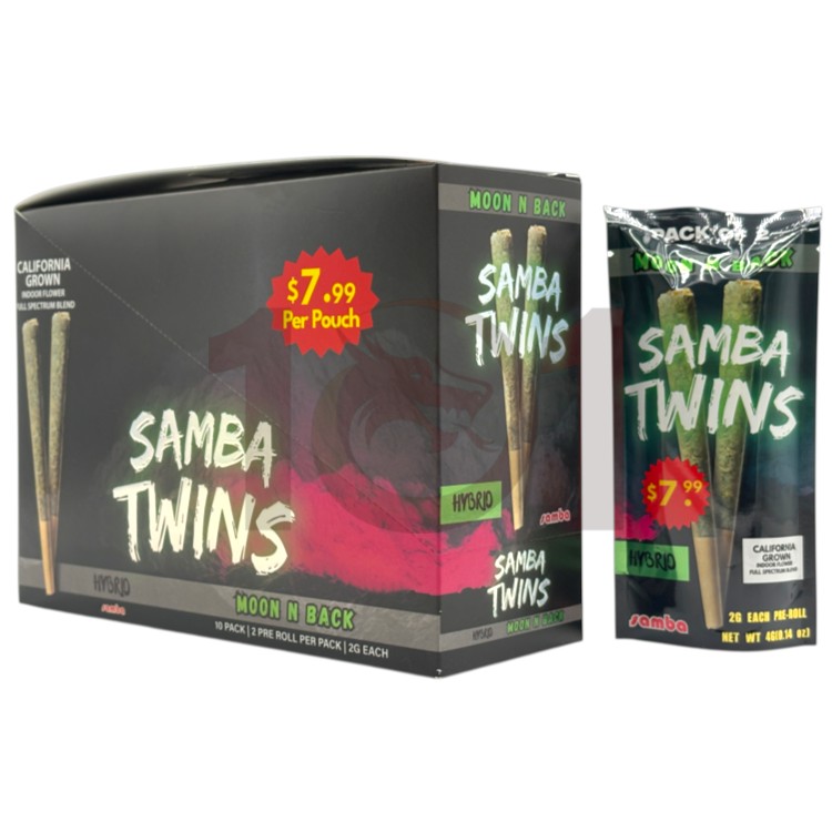 SAMBA TWINS SP 1PK/$7.99 2GM 2CT PK PREROLL HYBRID - MOON N BACK