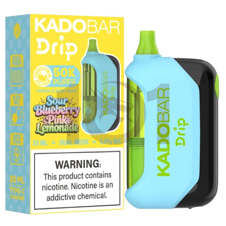 KADO BAR DRIP 50000 5% - SOUR BLUEBERRY PINK LEMONADE