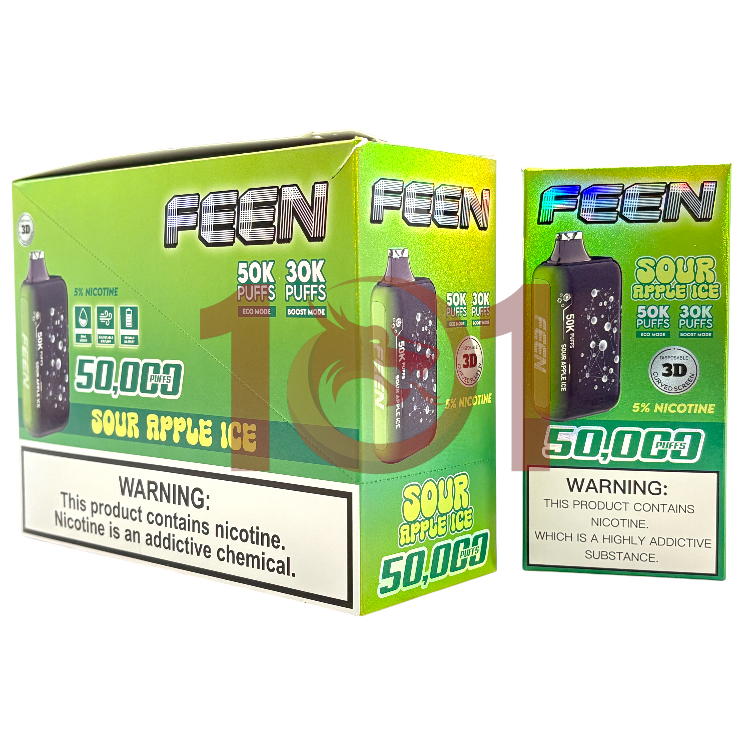 FEEN 50000 5% - SOUR APPLE ICE