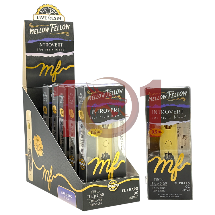 MELLOW FELLOW INTROVERT LR BLEND 0.5ML INDICA - EL CHAPO OG
