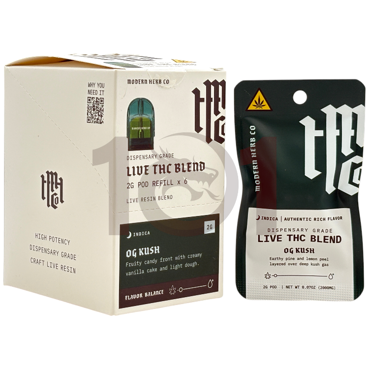 MODERN HERB CO LIVE THC BLEND 2GM POD - INDICA OG KUSH