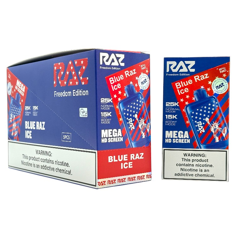 RAZ LTX 25000 5% FREEDOM EDITION - BLUE RAZ ICE