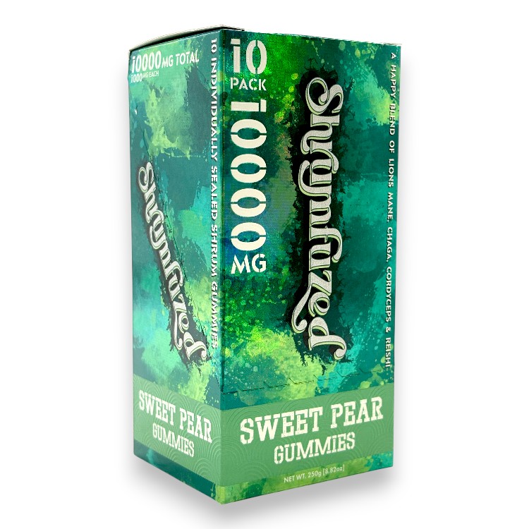 SHRUMFUZED NOOTROPIC BLENDZ MUSHROOM GUMMY 1000MG 10CT PK (10000MG/PK) - SWEET PEAR