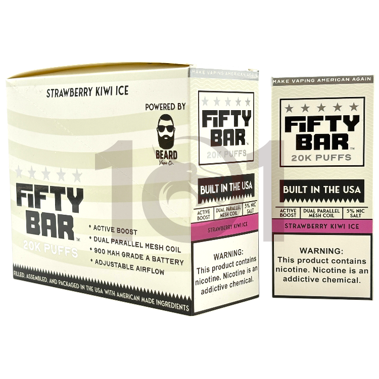 FIFTY BAR SALT NICOTINE 20000 5% WHITE - PINEAPPLE WHIP