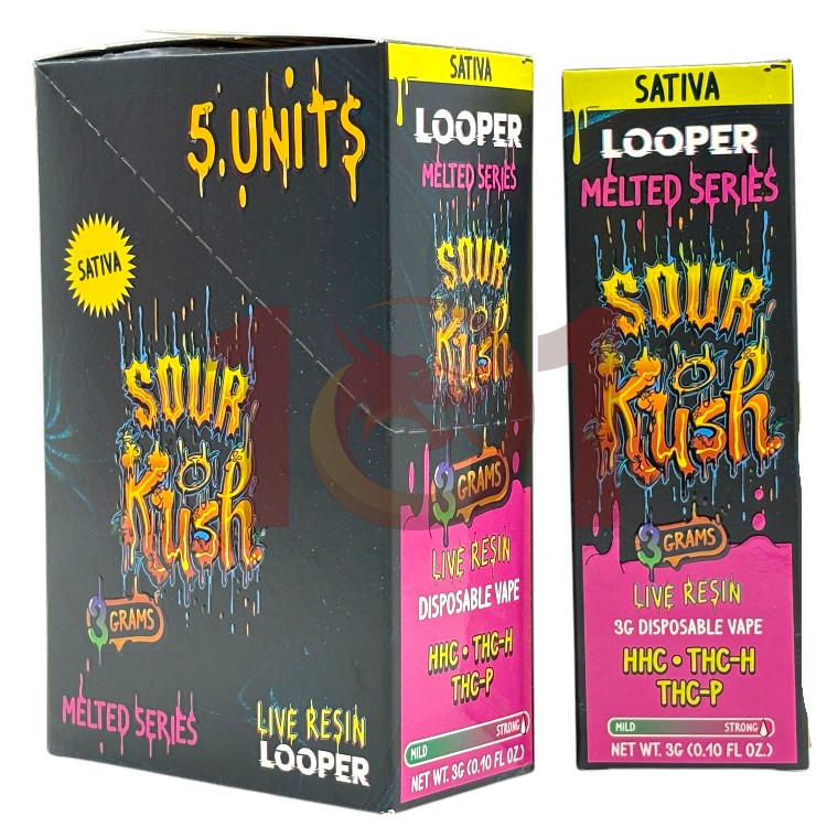 LOOPER MELTED SERIES THCP 3GM DISPOSABLE SATIVA - SOUR KUSH