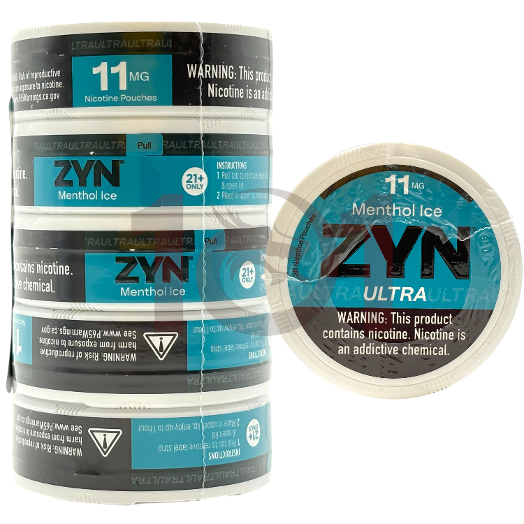 ZYN ULTRA NICOTINE POUCHES 11MG 20CT PK - MENTHOL ICE