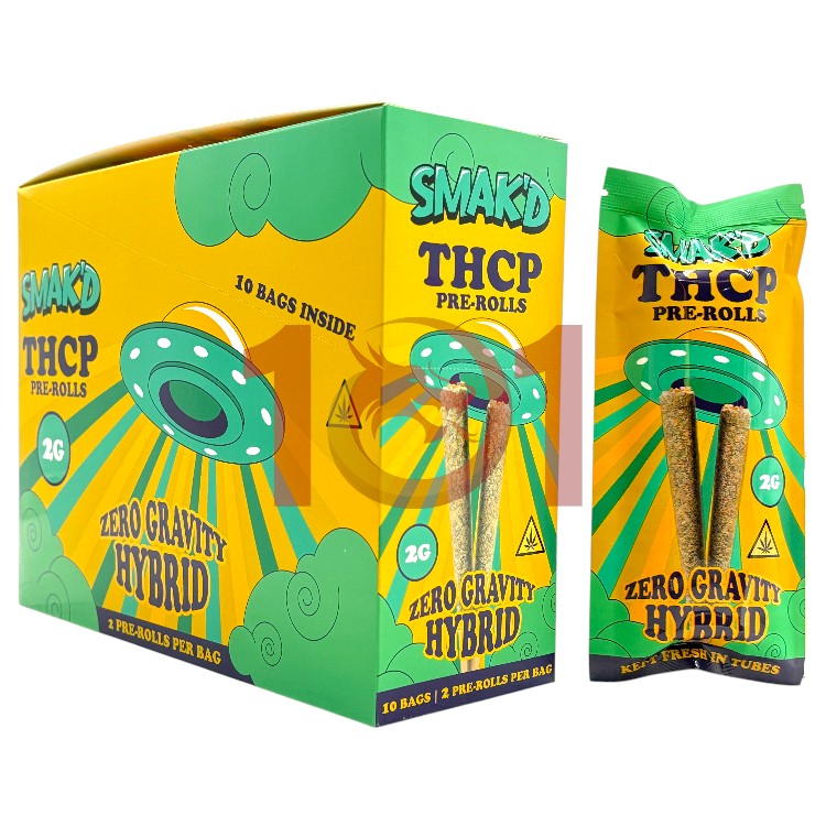 SMAK'D THCP 2GM/CT 2CT PK PREROLL HYBRID - ZERO GRAVITY