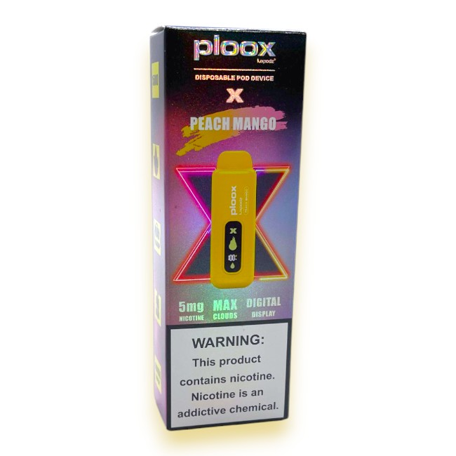PLOOX 15000 POD X 5% 16ML - PEACH MANGO