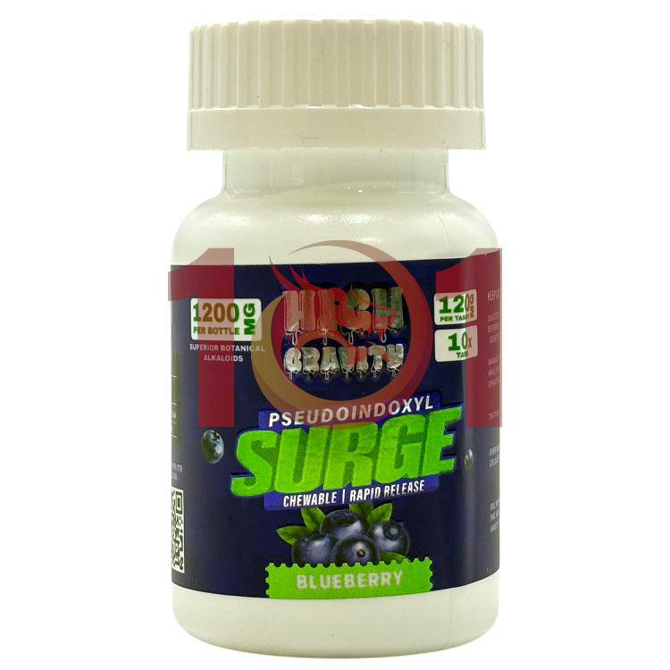 HIGH GRAVITY SURGE PSEUDOINDOXYL EXTRACT TABLET - 120MG 10CT JAR - BLUEBERRY
