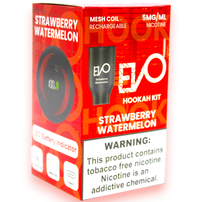 EVO DISPOSABLE HOOKAH BOWL POD KIT - STRAWBERRY WATERMELON