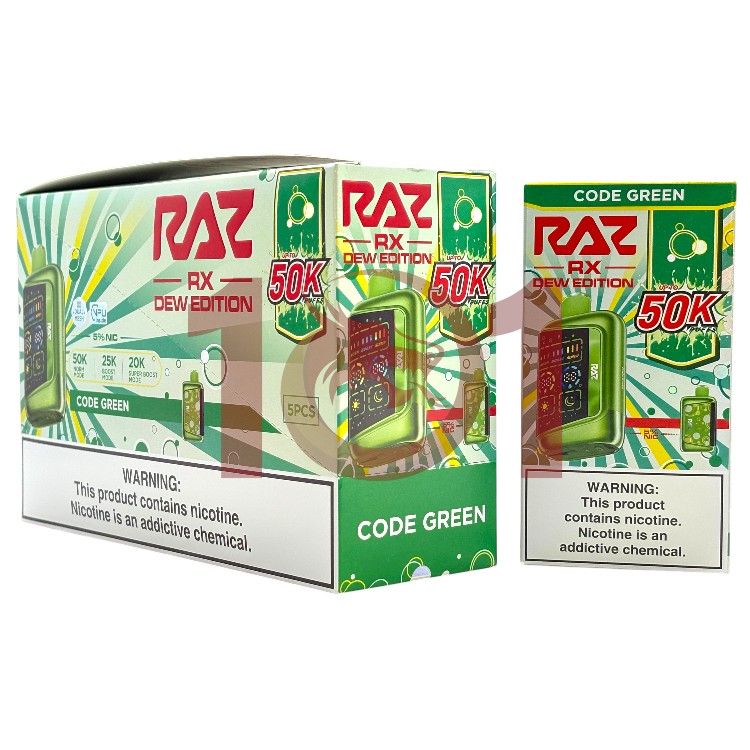 RAZ RX DEW EDITION 50000 5% - CODE GREEN