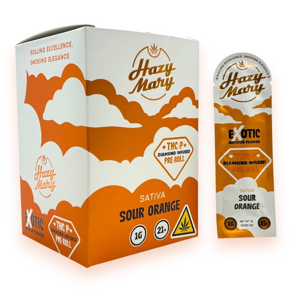 HAZY MARY DIAMOND INFUSED EXOTIC THCP 1G - SOUR ORANGE