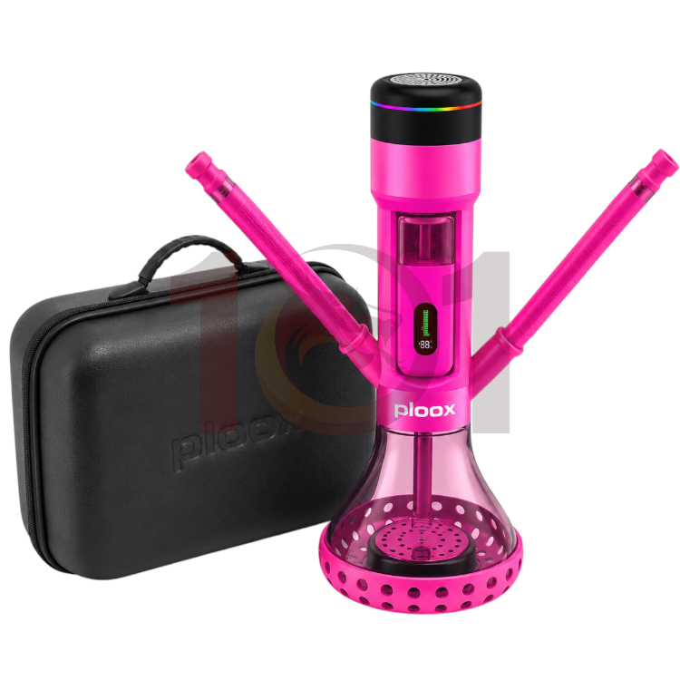PLOOX LUXPODZ 2 HOSE HOOKAH NEST G3 ELECTRONIC HOOKAH KIT - ROSE RED