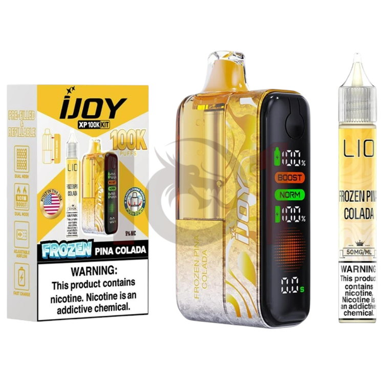 IJOY XP100K  (W/E-LIQUID BOTTLE) POD DEVICE 5% - FROZEN PINA COLADA