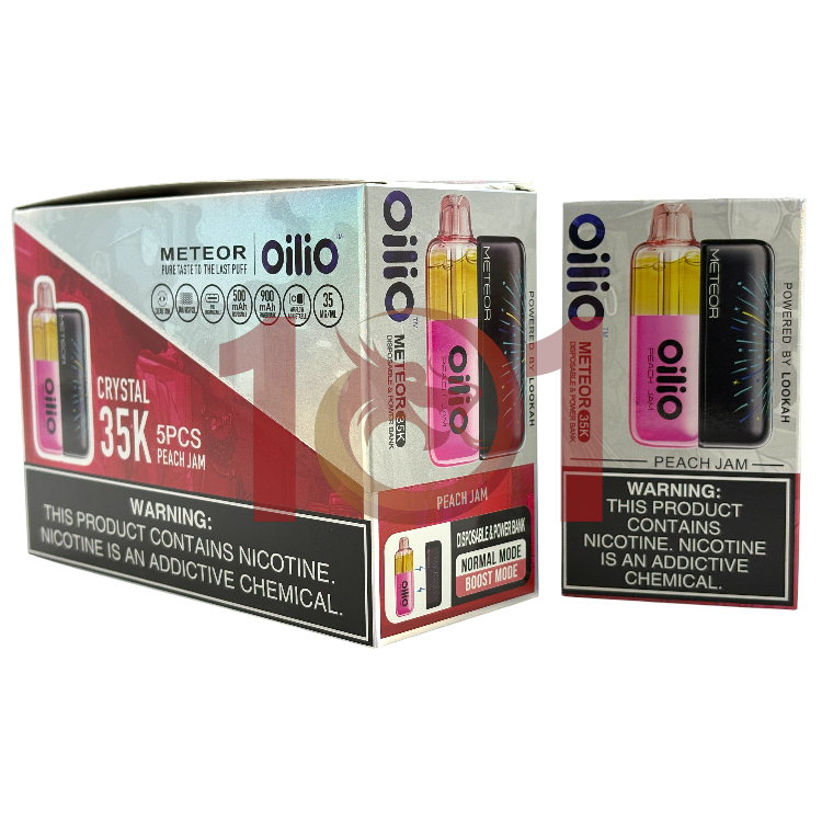OILIO METEOR 35000 SALT NIC CRYSTAL KIT 3.5% - PEACH JAM