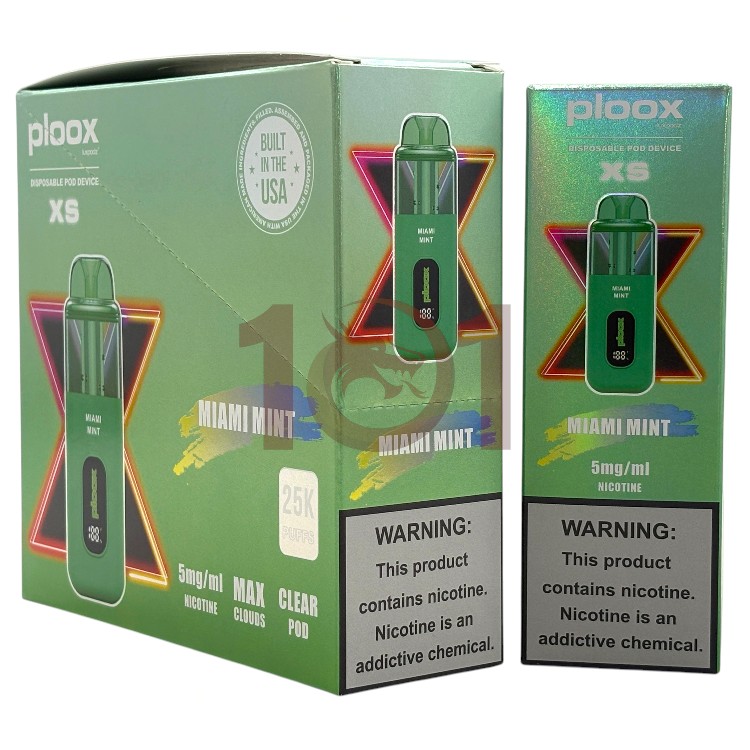PLOOX 25000 0.5% 18ML HOOKAH POD XS - MIAMI MINT