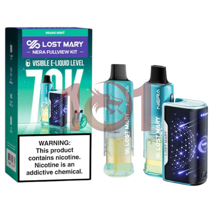 LOST MARY NERA FULLVIEW KIT 70000 5% 2POD + BATTERY - MIAMI MINT