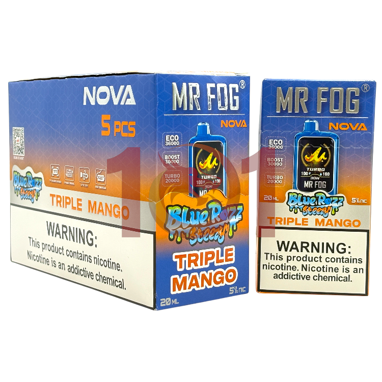 MR FOG NOVA 36000 5% - BLUE RAZZ STEEZY TRIPLE MANGO