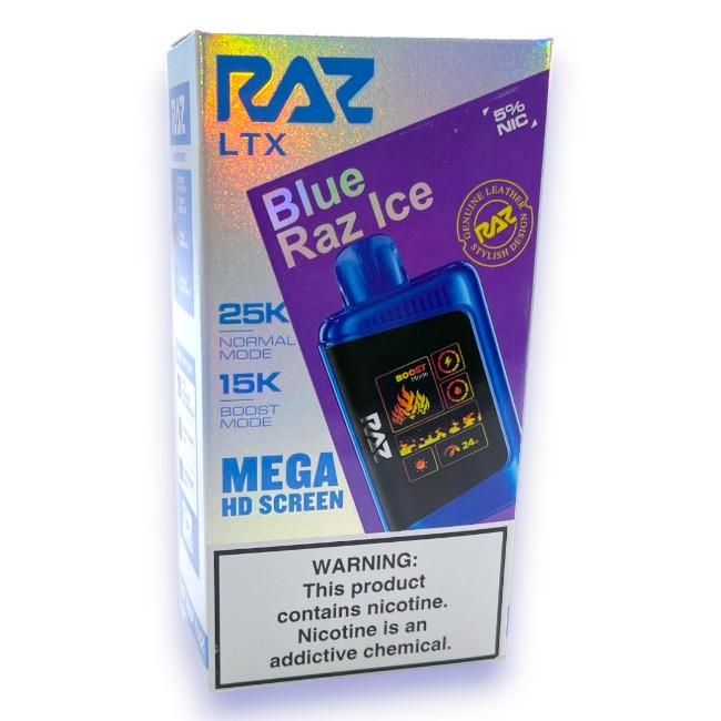 RAZ LTX 25000 5% - BLUE RAZ ICE